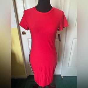 No Boundaries T-Shirt Dress Juniors Red 7-9